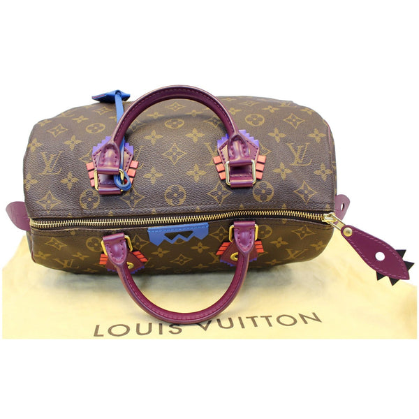 LV Totem Speedy 30 Monogram Canvas Satchel Bag - Strap view