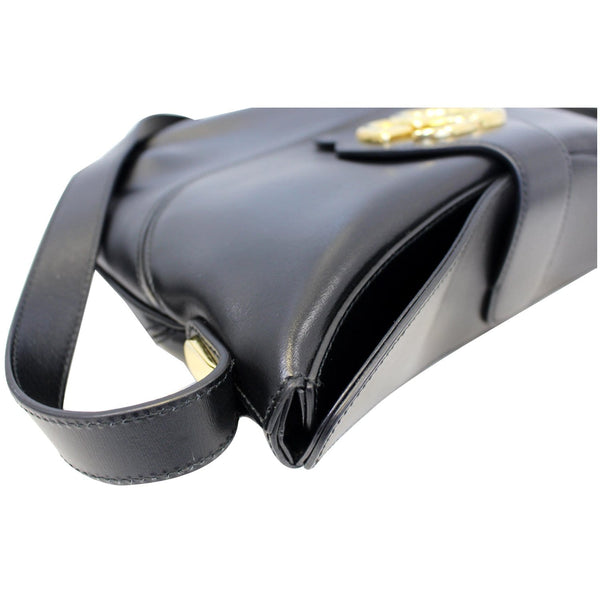 GUCCI Arli Medium Calfskin Leather Shoulder Bag 568857 Black-US