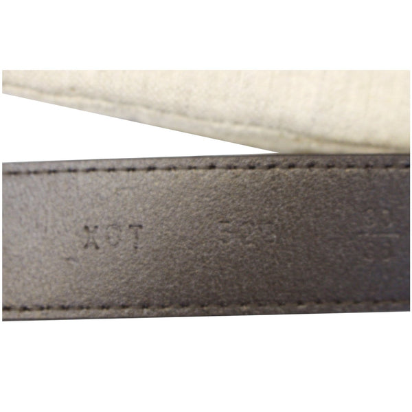 Valentino Logo Dark Brown Leather Belt Size 36-US