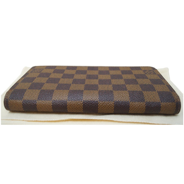 LOUIS VUITTON Zip Around Damier Ebene Wallet Brown