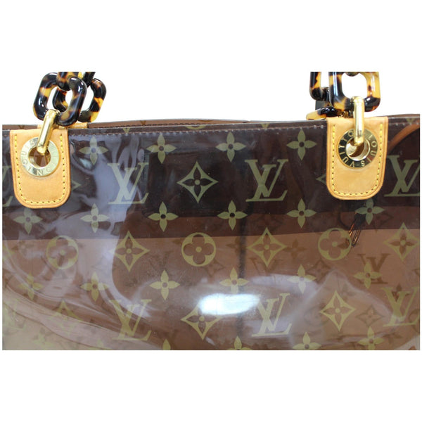 LOUIS VUITTON Cabas Ambre PM Vinyl Monogram Shoulder Bag Brown