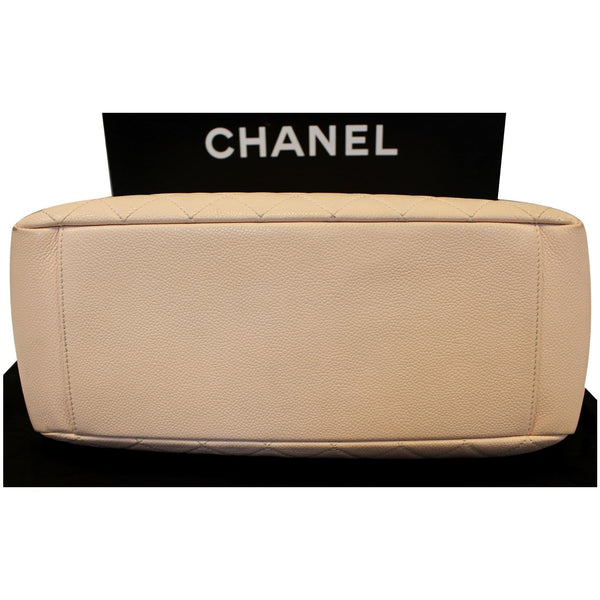 CHANEL Grand Shopping Caviar Leather Tote Shoulder Bag Blush Pink