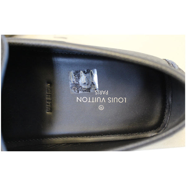 LOUIS VUITTON Taiga Hockenheim Moccasin Loafers Ardoise US 12-US