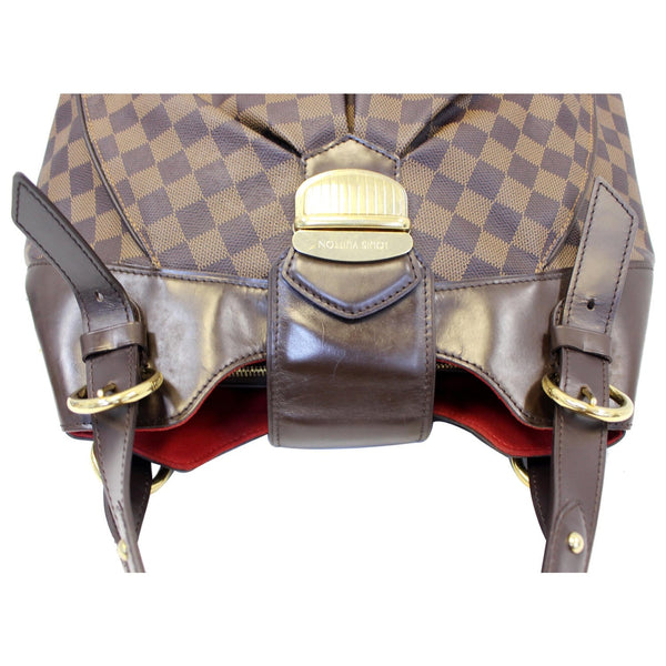LOUIS VUITTON Sistina GM Damier Ebene Shoulder Handbag Brown-US
