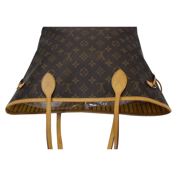 LOUIS VUITTON Neverfull MM Monogram Canvas Tote Bag Brown/Yellow
