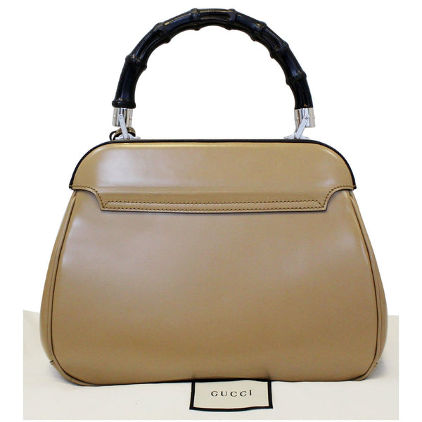 GUCCI Lady Lock Calfskin Bamboo Top Handle Bag Beige 331830