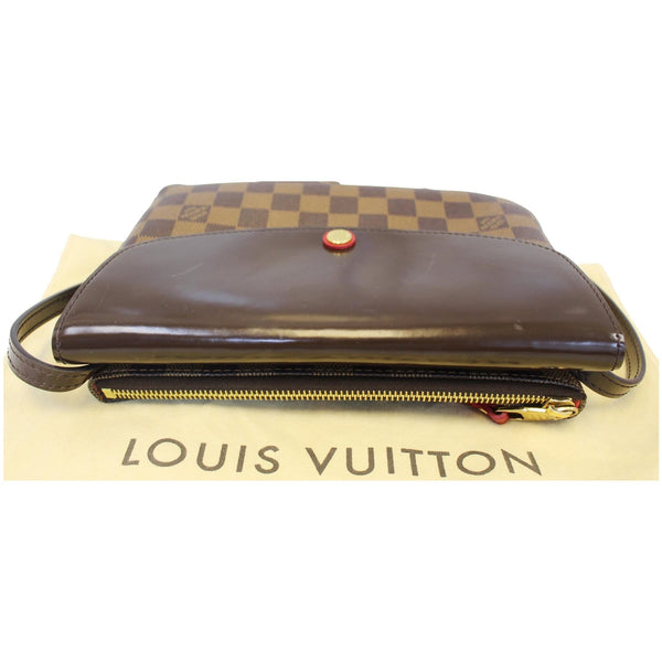 LOUIS VUITTON Twice Pochette Damier Ebene Crossbody Bag Brown