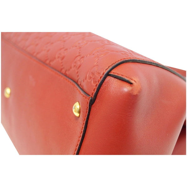 GUCCI Guccissima Leather Top Handle Bag Red 453704
