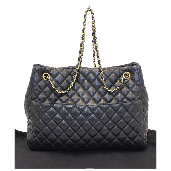 CHANEL Large Shopping Flap Shoulder Bag Black-US