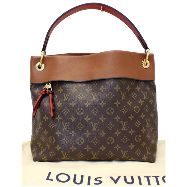 LOUIS VUITTON Tuileries Monogram Canvas Hobo Bag Caramel
