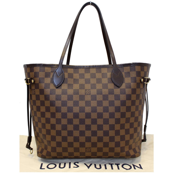 LOUIS VUITTON Neverfull MM Damier Ebene Shoulder Bag Brown