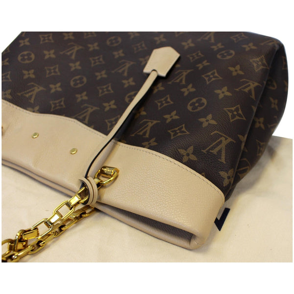 LOUIS VUITTON Pallas Chain Shopper Bag Monogram Canvas Dune