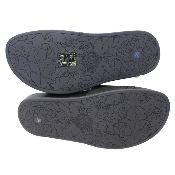 VERSACE Baroque Medusa Slides Sandals - Bottom View