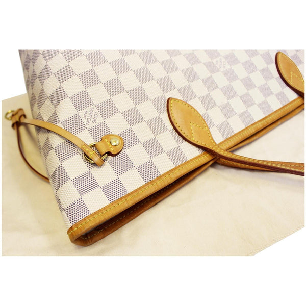 Louis Vuitton Neverfull MM Damier Azur Tote Bag - corner
