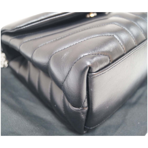 SAINT LAURENT Matelasse Loulou Monogram Calfskin Shoulder Bag Black-US