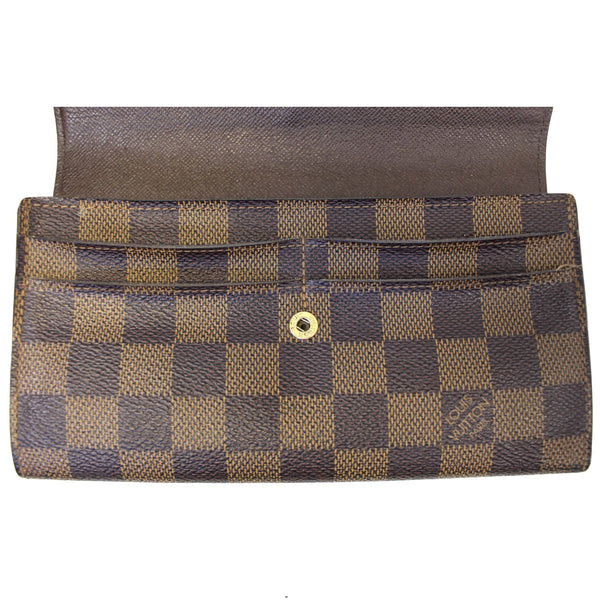 LOUIS VUITTON Damier Ebene Brown Sarah Wallet-US