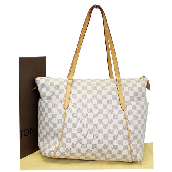 LOUIS VUITTON Totally MM Damier Azur Shoulder Handbag-US