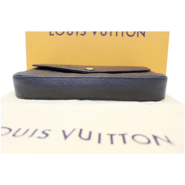 LOUIS VUITTON Pochette Felicie Empreinte Leather Crossbody Bag Black