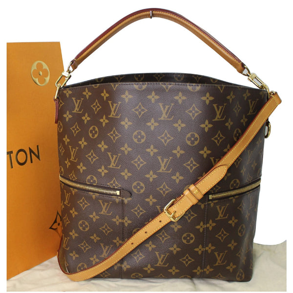 LOUIS VUITTON Melie Monogram Canvas Hobo Shoulder Bag Brown