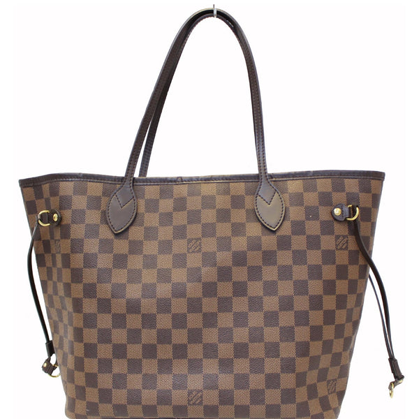 LOUIS VUITTON Neverfull MM Damier Ebene Tote Shoulder Bag Brown