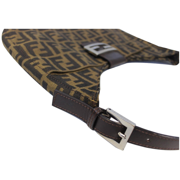 FENDI Zucca Canvas Hobo Shoulder Bag Brown-US