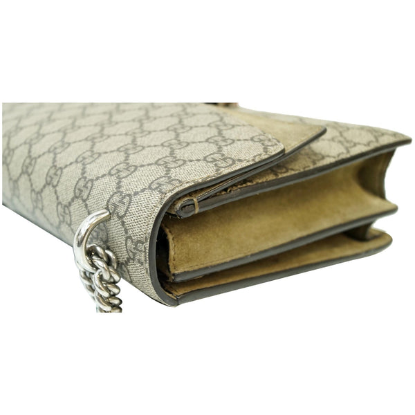 GUCCI Dionysus Medium GG Supreme Monogram Shoulder Bag Taupe