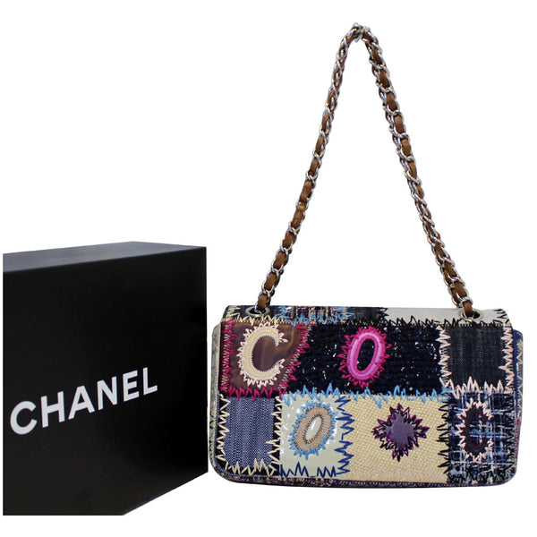 CHANEL Sac Rabat Patchwork Limited Edition Shoulder Bag Multicolor