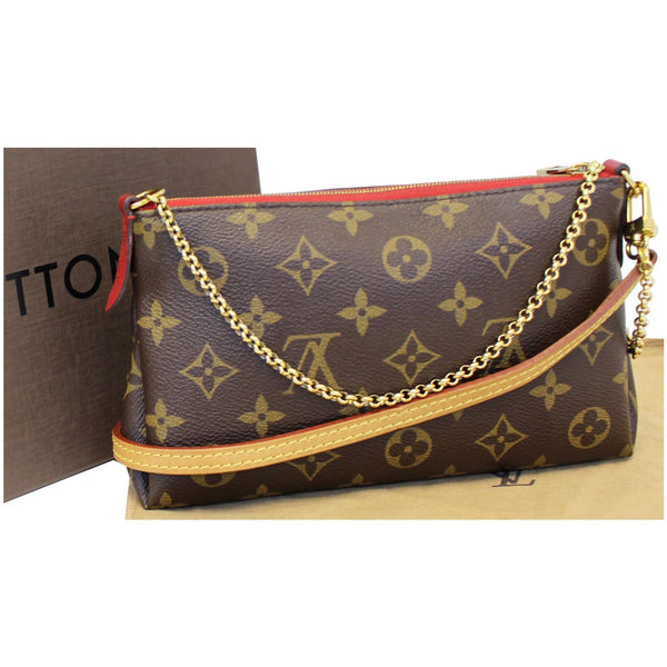 LOUIS VUITTON Pallas Monogram Canvas Clutch Crossbody Bag Brown-US