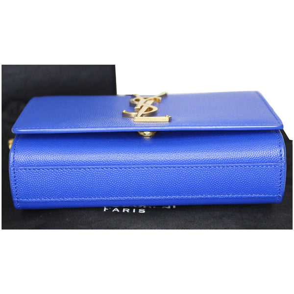 YVES SAINT LAURENT Kate Small Grain De Poudre Crossbody Bag Blue