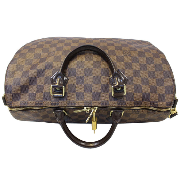 LOUIS VUITTON Damier Ebene Speedy 35 Bandouliere Shoulder Bag-US