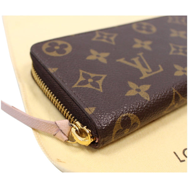 LOUIS VUITTON Clemence Monogram Canvas Wallet Brown