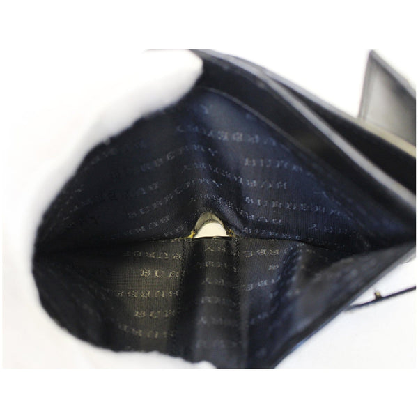 BURBERRY Haymarket Check Compact Wallet Beige/Black