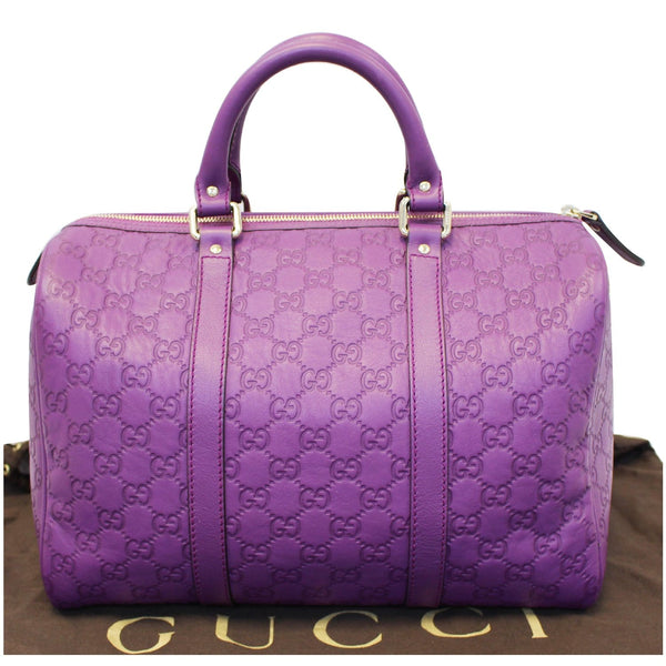 GUCCI Medium Joy Guccissima Leather Boston Bag Purple 265697