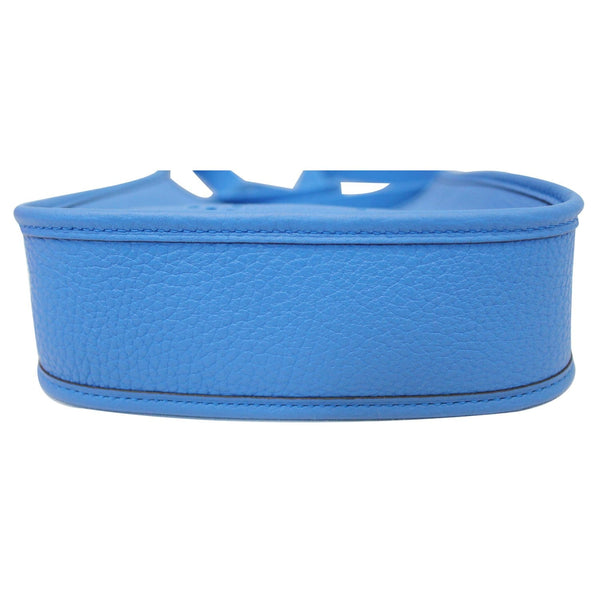 HERMES Evelyne III TPM Taurillon Clemence Shoulder Crossbody Bag Blue