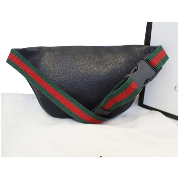 GUCCI Print Leather Black Belt Waist Bum Bag 527792-US