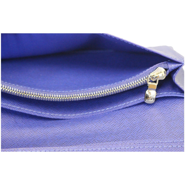 LOUIS VUITTON Brazza Taiga Leather Bifold Wallet Blue-US