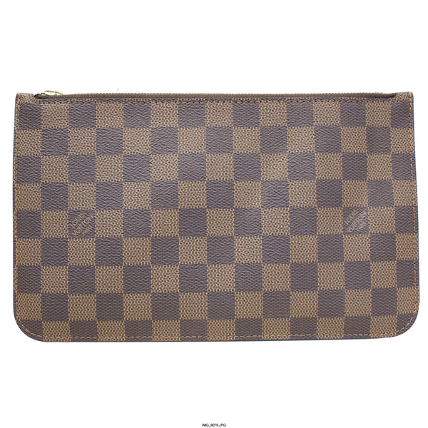 LOUIS VUITTON Pochette Wristlet Pouch Damier Ebene Neverfull MM-US