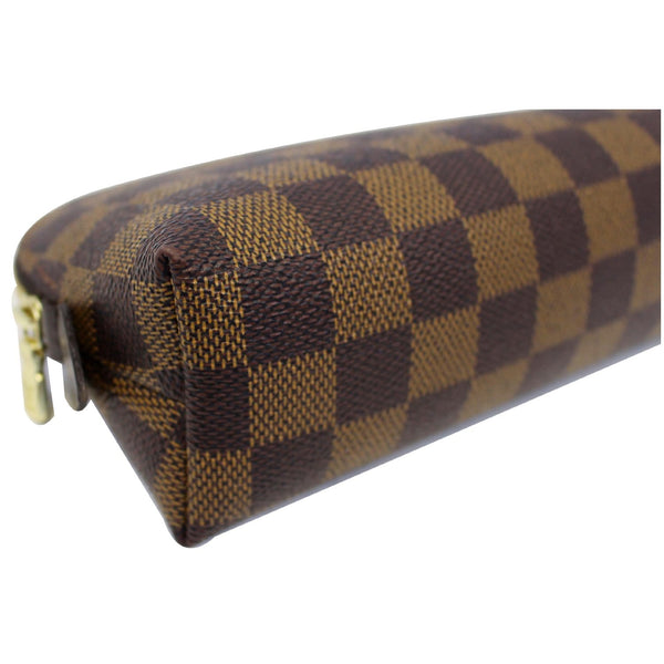 LOUIS VUITTON Damier Ebene Cosmetic Pouch Brown