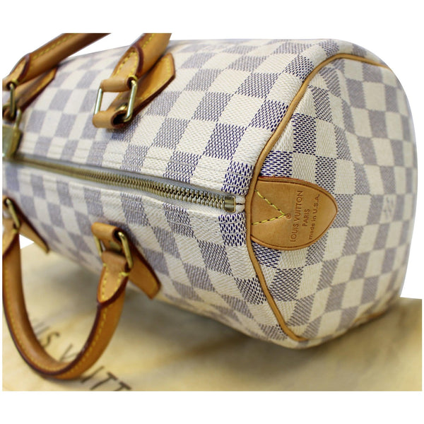 LV Speedy 30 Damier Azur Satchel Bag - Corner right view