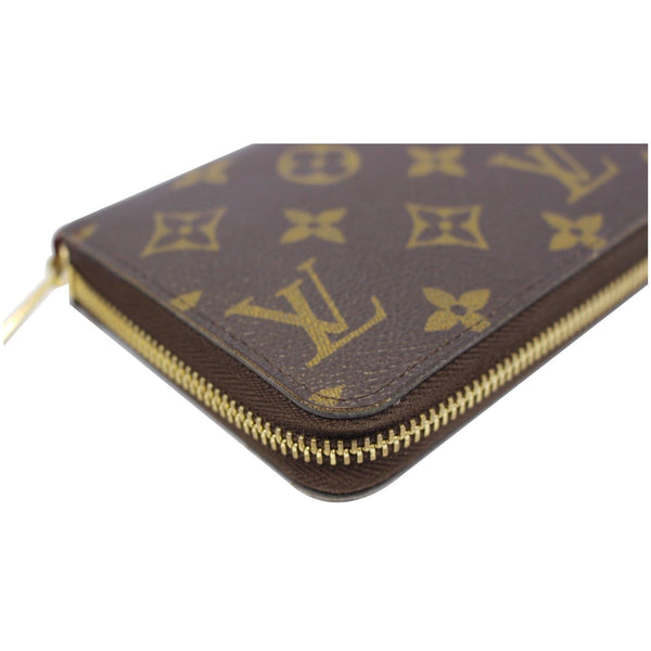 LOUIS VUITTON Zip Around Monogram Canvas Wallet Brown