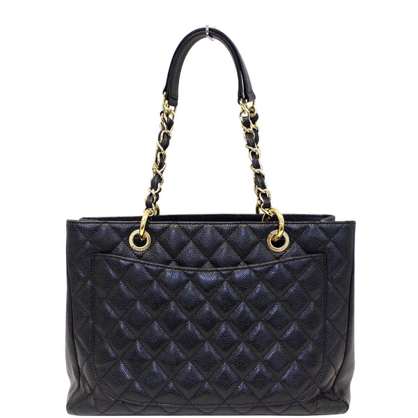 CHANEL Black Caviar Leather Grand Shopping Tote Bag-US