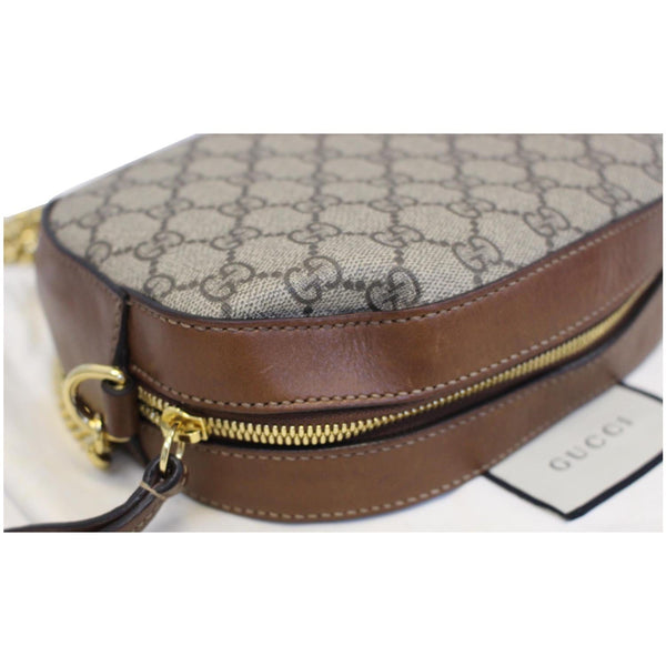 GUCCI GG Supreme Mini Chain Crossbody Bag Beige 409535-US