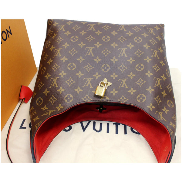 LOUIS VUITTON Flower Hobo Monogram Canvas Shoulder Hobo Bag Brown