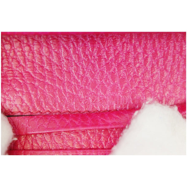 GUCCI Butterfly Leather Card Case Wallet Pink 499361-US