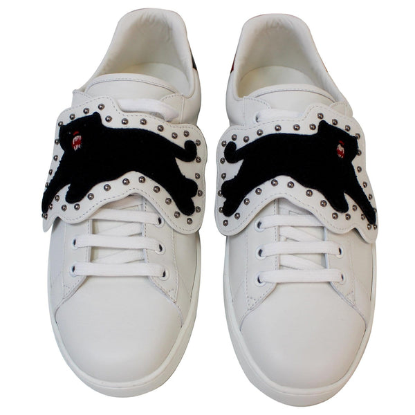 GUCCI Ace Low-Top With Removable Patches Sneaker White 477107 US 9