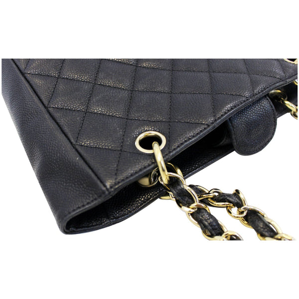 CHANEL PST Petit Shopping Caviar Leather Tote Bag Black-US