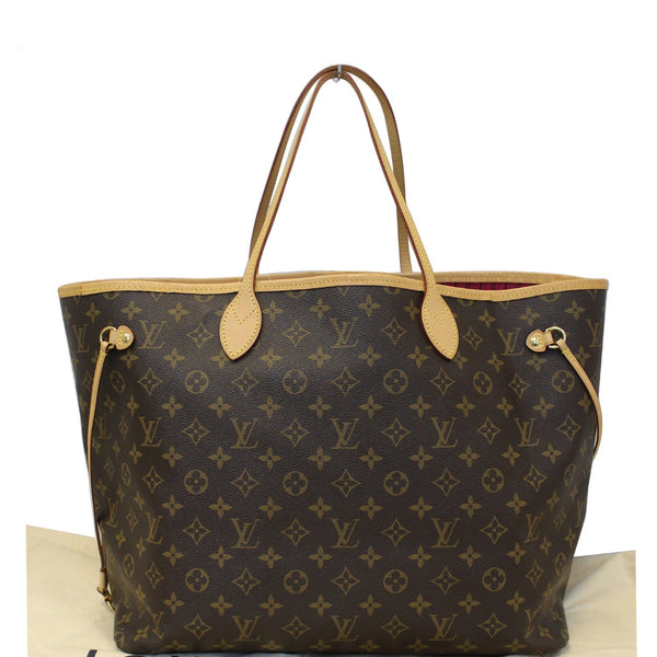 LOUIS VUITTON Neverfull GM Monogram Canvas Shoulder Bag Fuchsia-US