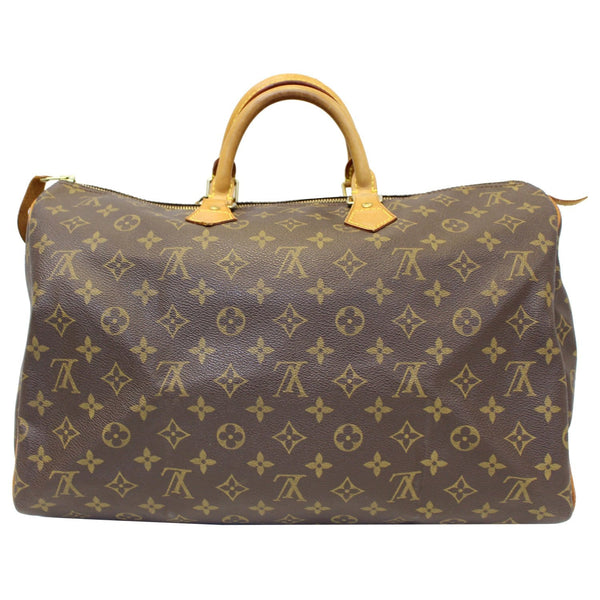 LOUIS VUITTON Speedy 40 Monogram Canvas Satchel Handbag Brown-US
