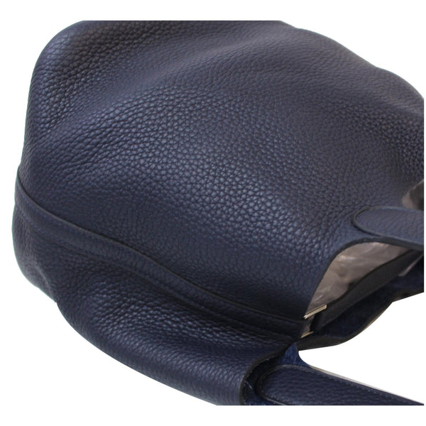 HERMES Picotin Lock 22 MM Taurillon Clemence Leather Tote Bag Blue