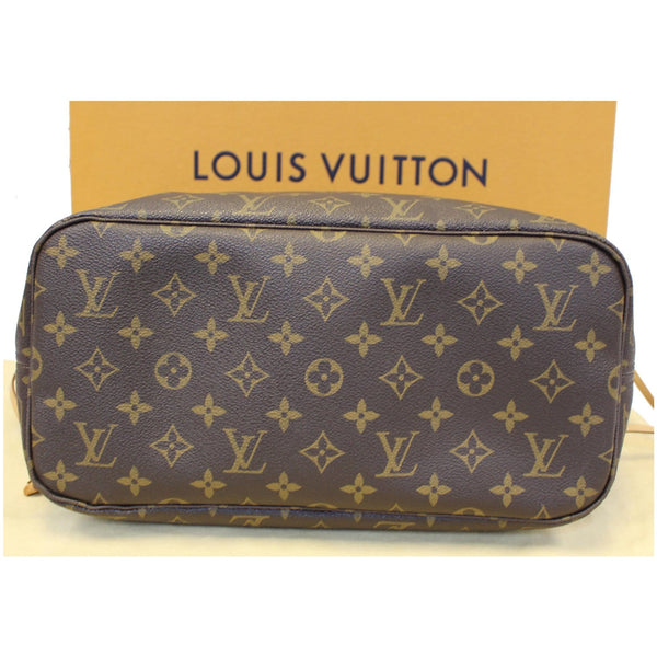 LOUIS VUITTON Neverfull MM Monogram Canvas Tote Shoulder Bag Brown
